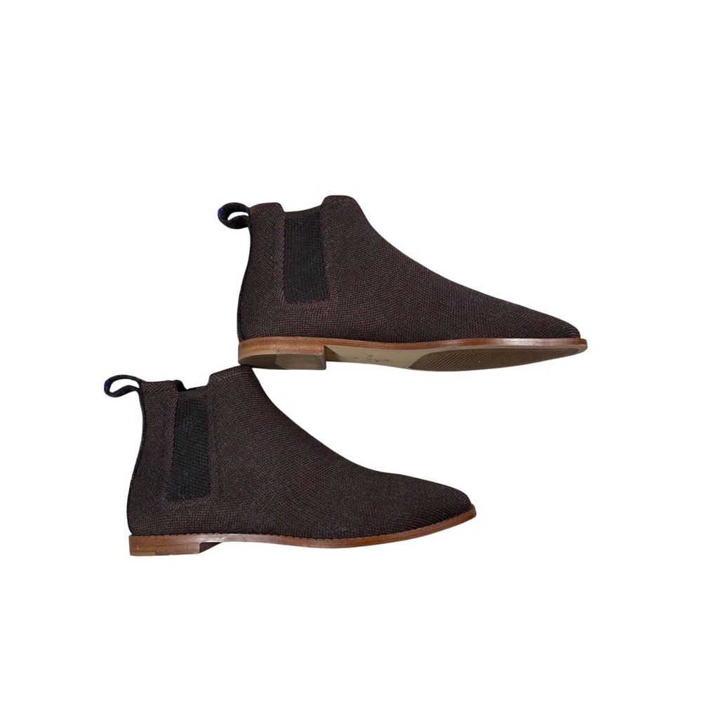 Rothys The Merino Wool Boot Cocoa Brown Knit Ankle Boots Womens Size 6 - Picture 2 of 5